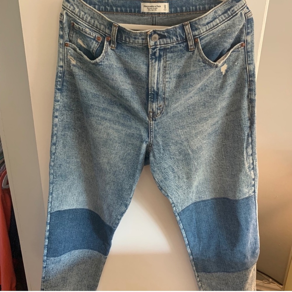 Abercrombie & Fitch Ultra High Rise Ankle Straight Jeans